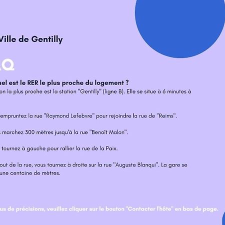 Paris Gentilly Appartement Tout Equipe - Rer B المظهر الخارجي الصورة